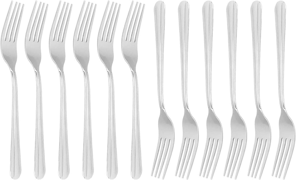 Heavy Duty Dinner Forks 18/0 Stainless Steel Salad Table Fork Set of 12 Flatware
