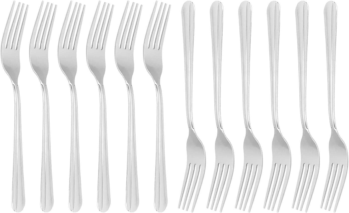 Heavy Duty Dinner Forks 18/0 Stainless Steel Salad Table Fork Set of 12 Flatware