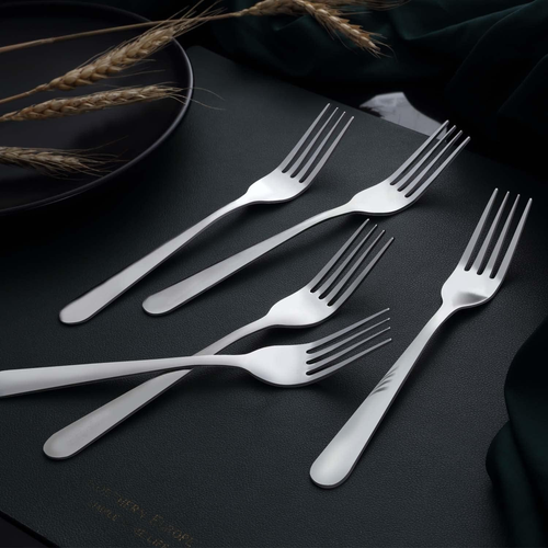 24 Pieces Dinner Forks Set (7.1 Inch), Silver Stainless Steel Dinner Forks Set