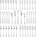 30 Pcs Silverware Set 18/0 Stainless Steel Flatware Set, Dishwasher Safe